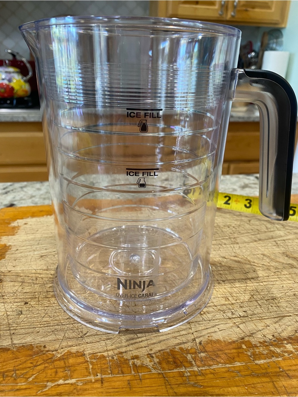 Ninja Coffee Bar Clear Plastic Carafe with Black Details